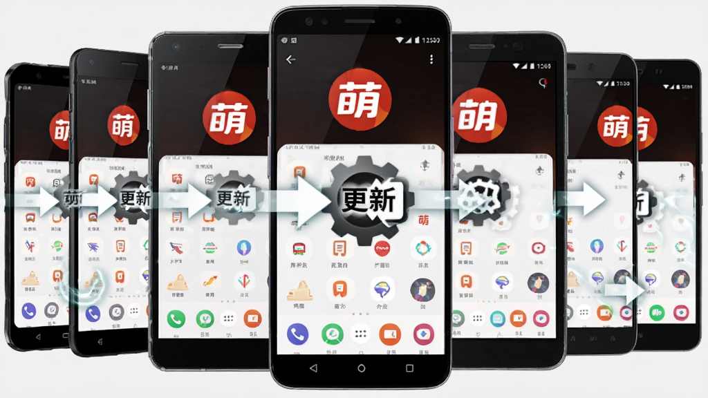�ȼӰ汾��������ͼ������չʾ�ಿ��ͬƷ�ư�׿�ֻ��������У�ÿ���ֻ���Ļ����ʾ�ȼӽ��棬�����и��¼�ͷ�����ͼ�꣬���ֺ���չ�������Ƽ�����ϸ�ڰ����ֻ��߿���Ļ�߹⡢�������ң����������ɾ����޶���Ԫ��