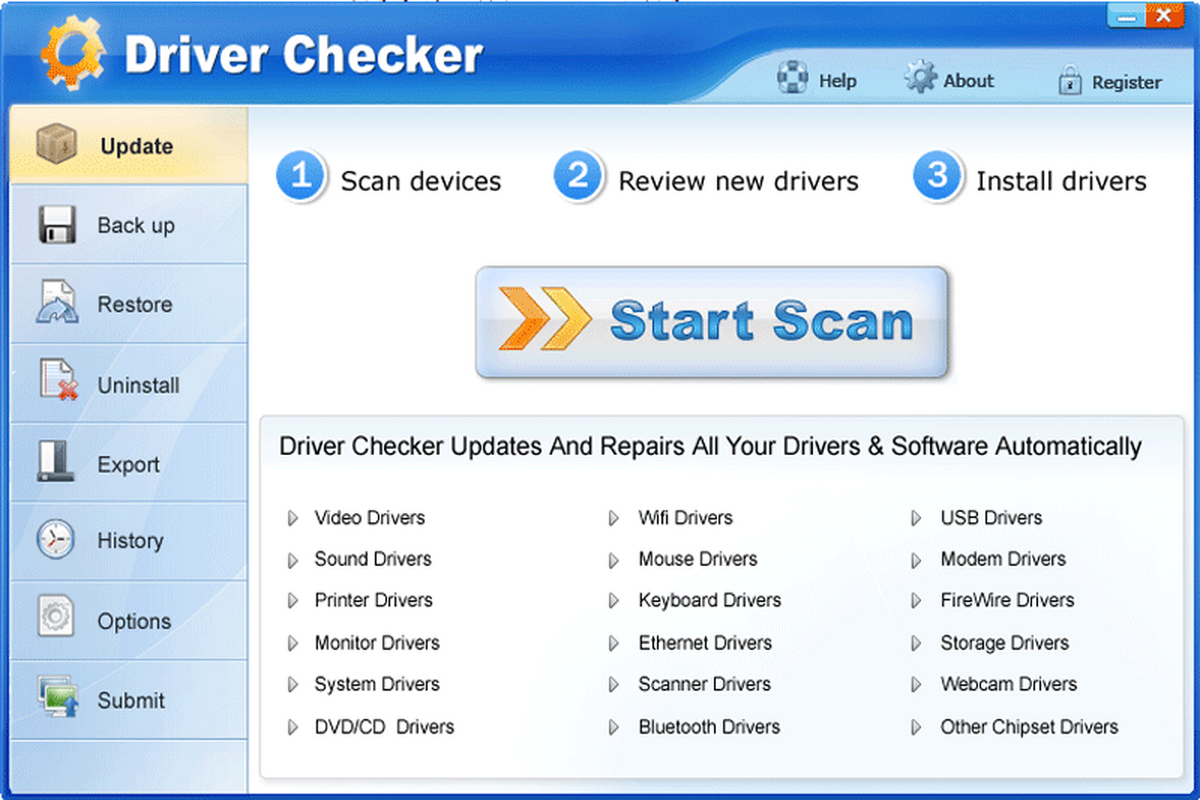 Driver Checker 驱动扫描界面 安卓版