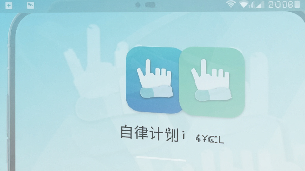 一张自律计划应用在安卓手机上的安装完成提示界面截图风格图,手机屏幕显示自律计划图标和应用名称,背景为浅色渐变,画面简洁,画质干净,无多余元素。