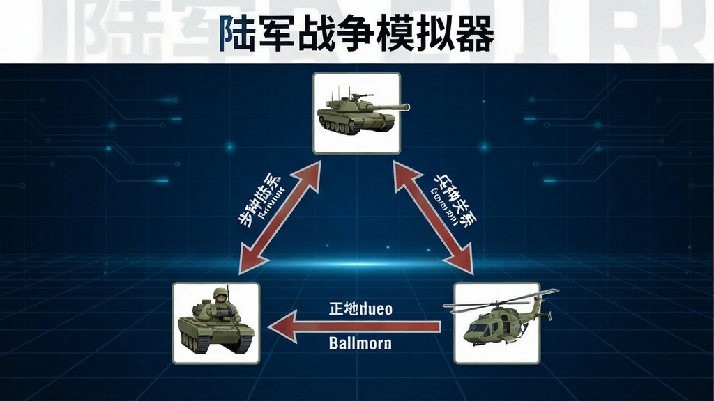 一张兵种关系示意图插画,画面中