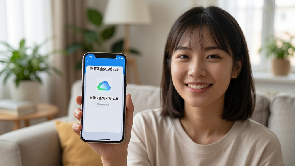 一位年轻用户拿着手机,手机屏幕显示