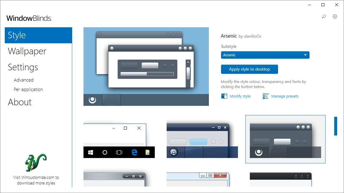 Stardock WindowBlinds 皮肤效果预览