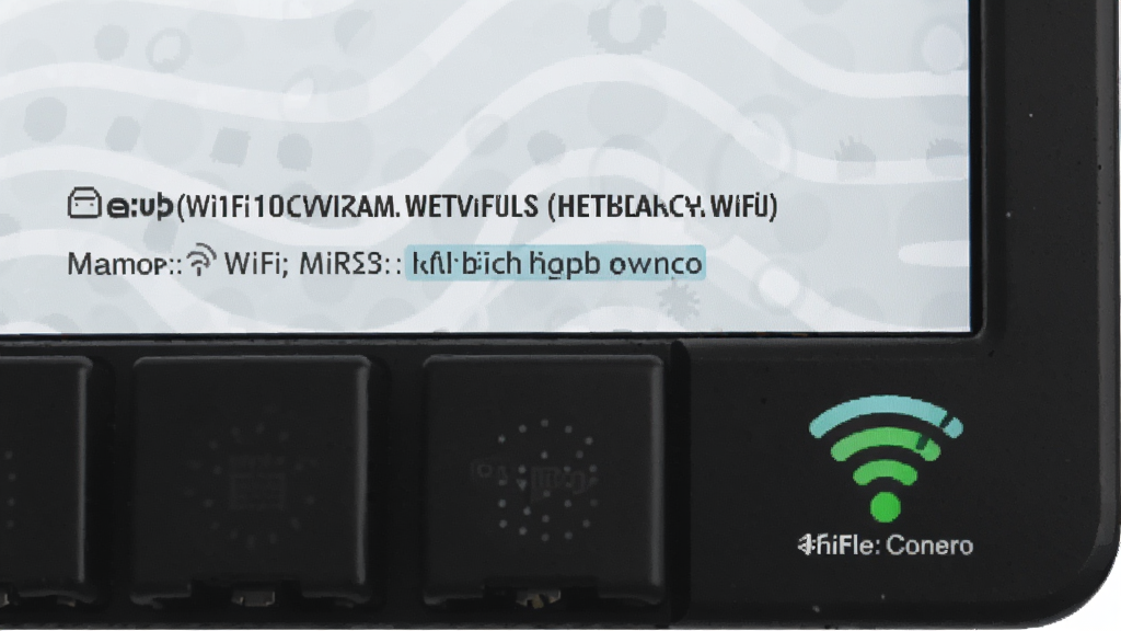 一张展示明基W10无线网卡驱动安装完成后WiFi正常连接的示意图,主体为电脑屏幕右下角WiFi图标显示已连接状态,布局为特写镜头,排版聚焦中心,风格为写实风格,细节包括信号强度满格与网络名称显示,画质高清干净无多余元素