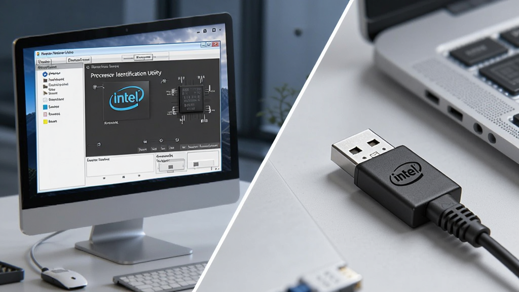 AI��ͼ������ΪIntelӢ�ض�Processor Identification Utility������U�̺͵��Լ�ʹ�õĳ���������Ϊ��������Ļ��ʾ���߽��棬�Ҳ�U�̲��룬�Ű�Խ��߹�ͼ�����Ϊ�ִ��칫дʵ��ϸ�ڰ��������ߺ�Ӳ����д�������������ɾ����޶���Ԫ��