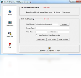 dsl webhosting 安卓版 管理界面截图