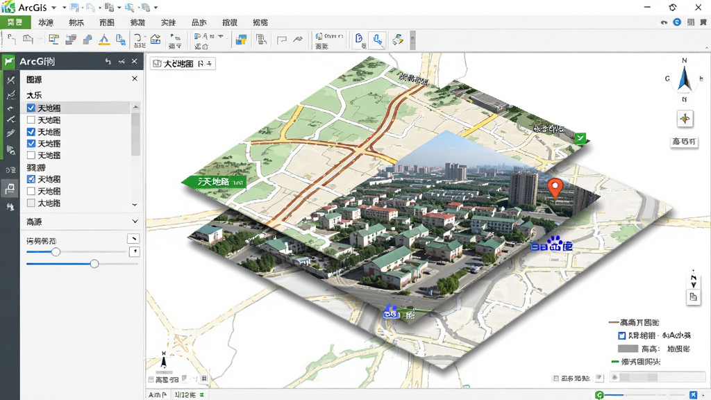 һ��չʾ̫�ֵ�ͼArcGIS�����Դ��ͼ���ع��ܵ�ͼƬ��������ArcGIS����������ͬʱ���������ͼ·�����ߵ�Ӱ��Ͱٶȱ�ע���ֵ�ͼͼ�㣬���ֲ��ø�����б�ӽǣ��Ű潫���ͼԴѡ�������ڻ�����࣬�Ҳ�Ϊ��ͼ��ʾ�������ΪרҵGIS��������дʵ�磬ϸ�ڰ���ͼ�㹴ѡ��͸���Ȼ��顢��ͼͼ������������������ɾ����޶���Ԫ��