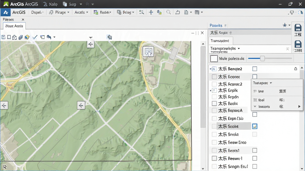 һ��չʾ̫�ֵ�ͼArcGIS���ͼ���������ͼƬ��������ArcGIS�����Ҳ�Ĳ��ͼ���б������ֲ����������У��Ű�����չʾ�����ͼͼ������ơ��ɼ��Ը�ѡ���͸���Ȼ��飬���Ϊ��������дʵ�磬ϸ�ڰ���ͼ����ק�ֱ����Ҽ��˵������̱���ͼ�꣬��������������ɾ����޶���Ԫ��