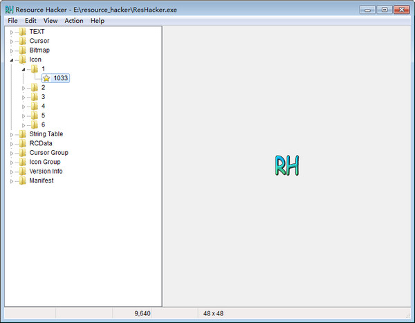 Resource Hacker 软件界面操作截图
