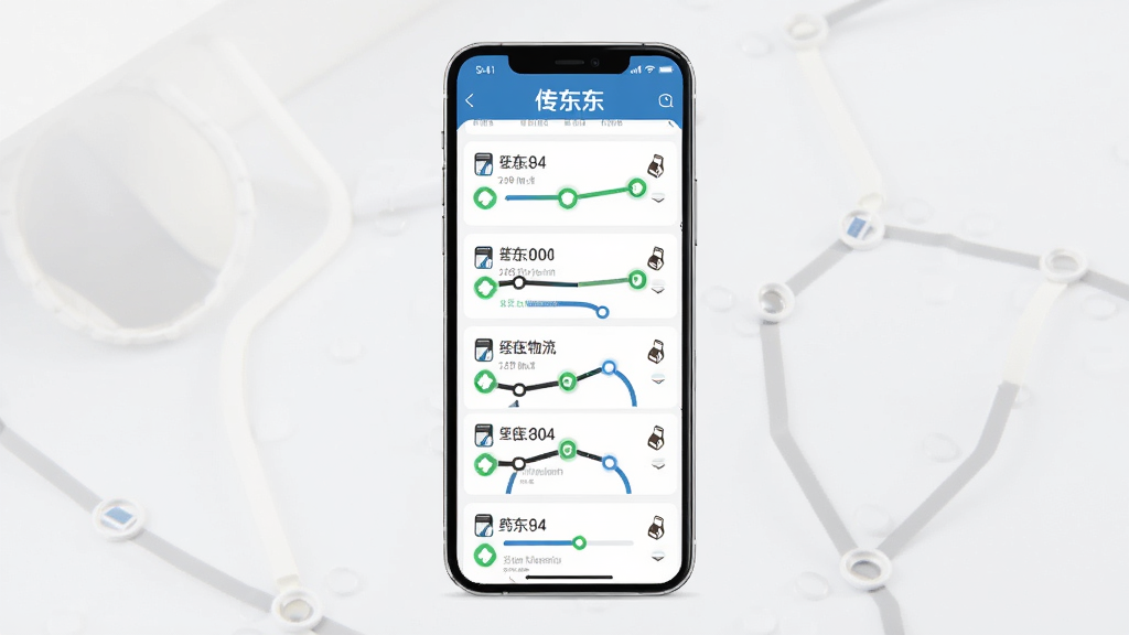 主体为药东东订单追踪页面示意图,布局为手机屏幕内显示订单列表与物流轨迹,排版纵向排列,风格为简约商务风,细节包括绿色物流节点、蓝色进度条、药品小图标,画质高清、干净、无多余元素