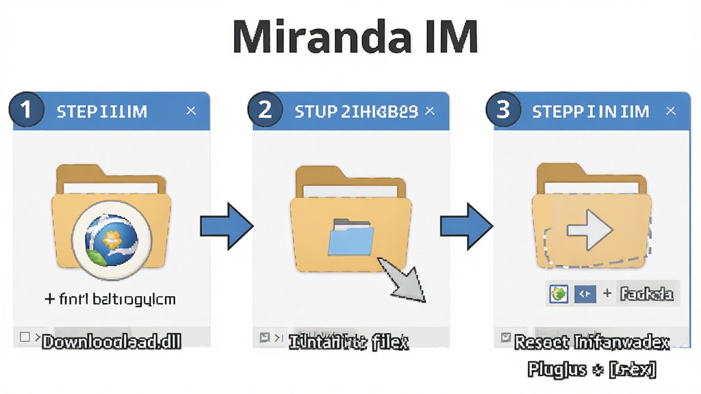һ��չʾ Miranda IM �����װ�����ʾ��ͼ�������Ϊ�������裬��һ��������dll�ļ����ڶ���������Plugins�ļ��У�������������������ѡ�������������
