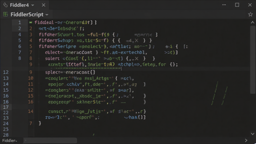 һ��Fiddler4�ű��༭����ʾ��ͼ�������Ǵ���༭�����ڣ���ʾFiddlerScript����Ƭ�Σ�����Ϊ�������к��Ҳ�������ݣ����Ϊ��ɫ������⣬ϸ�ڰ��������������������ע�ͣ���������������ɾ����޶���UIԪ��