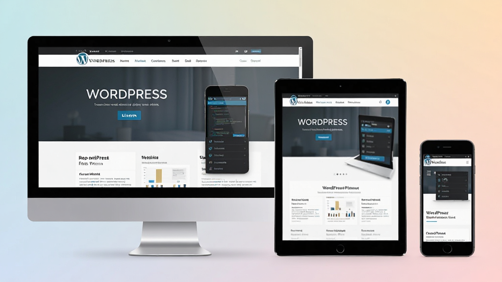 �ԡ�WordPress��Ϊ���ģ�����չʾͬһ��վ��̨ʽ����ƽ����ֻ������豸�ϵ���ӦʽЧ��������Ϊ��̨�豸���ų��У���Ļ����ʾͳһ����ҳ�沼�֣�����Ϊ��ͽ��䣬�����ִ���Լ���ϸ�ڰ�����Ļ�߿�ҳ������Ӧ�������ƶ��˲˵��������������ɾ����޶���Ԫ�ء�
