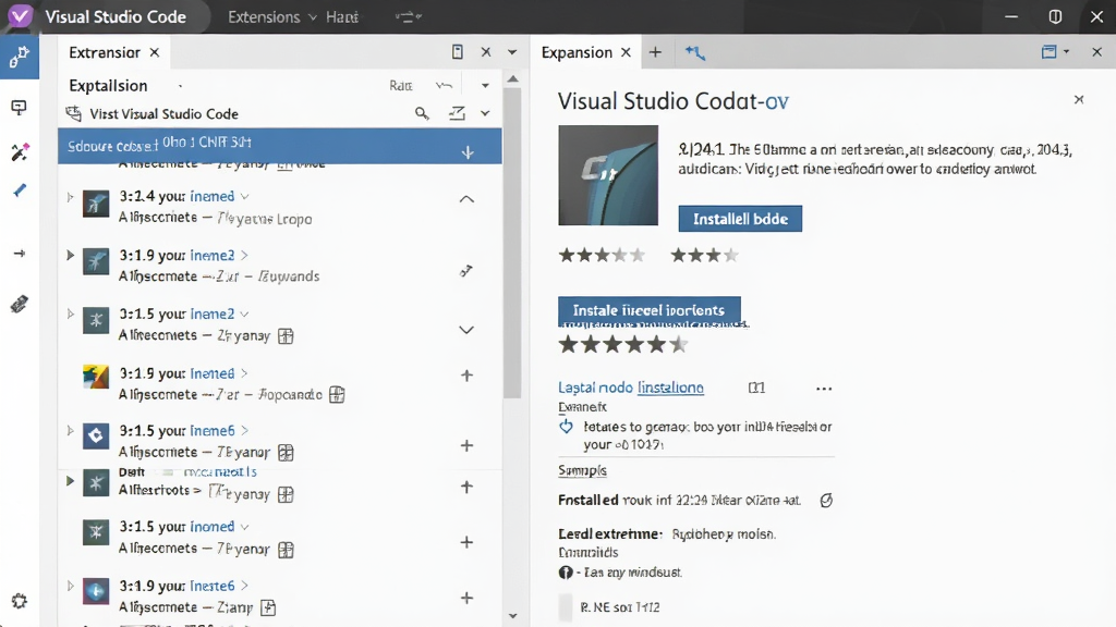 һ�� Visual Studio Code ��չ�г�����ͼ�������������չ�б����Ҳ�����չ����ҳ����ʾ��װ��ť��������Ϣ���������ǳɫ���⣬������������������񣬻����������ɾ��޶���Ԫ��