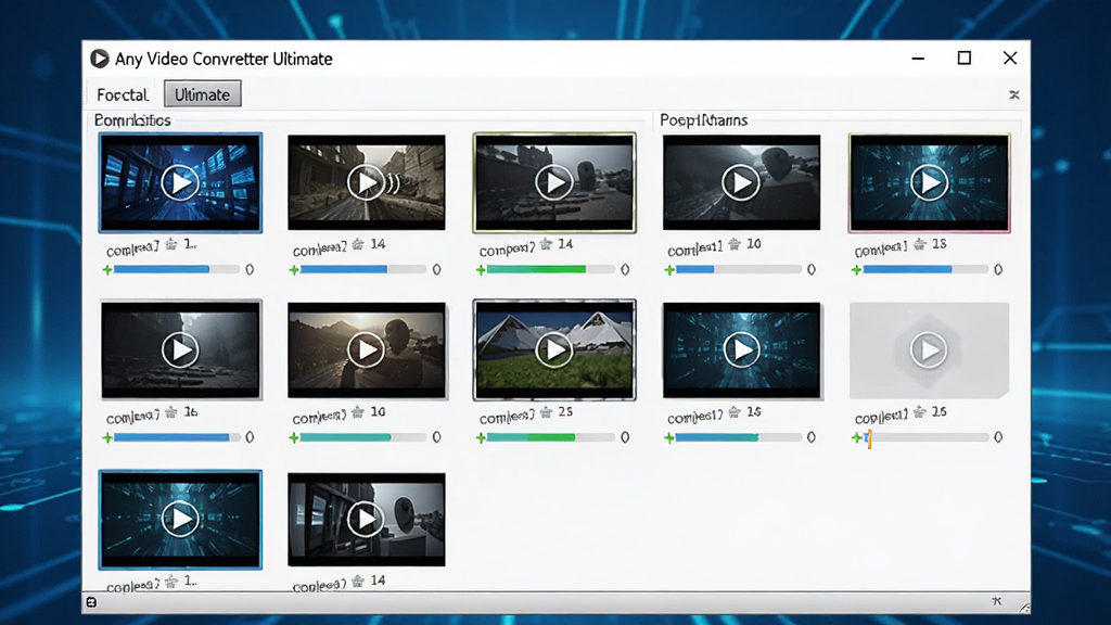 Any Video Converter Ultimate ��ʽת�����ܽ��棬����չʾ�����Ƶ�ļ���������ת������������ʾ��ͬ���״̬�������б�ע ��Any Video Converter Ultimate�� ����������Ϊ�Ƽ�����ɫ���䣬����ִ���࣬���ʸ��壬ϸ���������޶���װ��Ԫ��