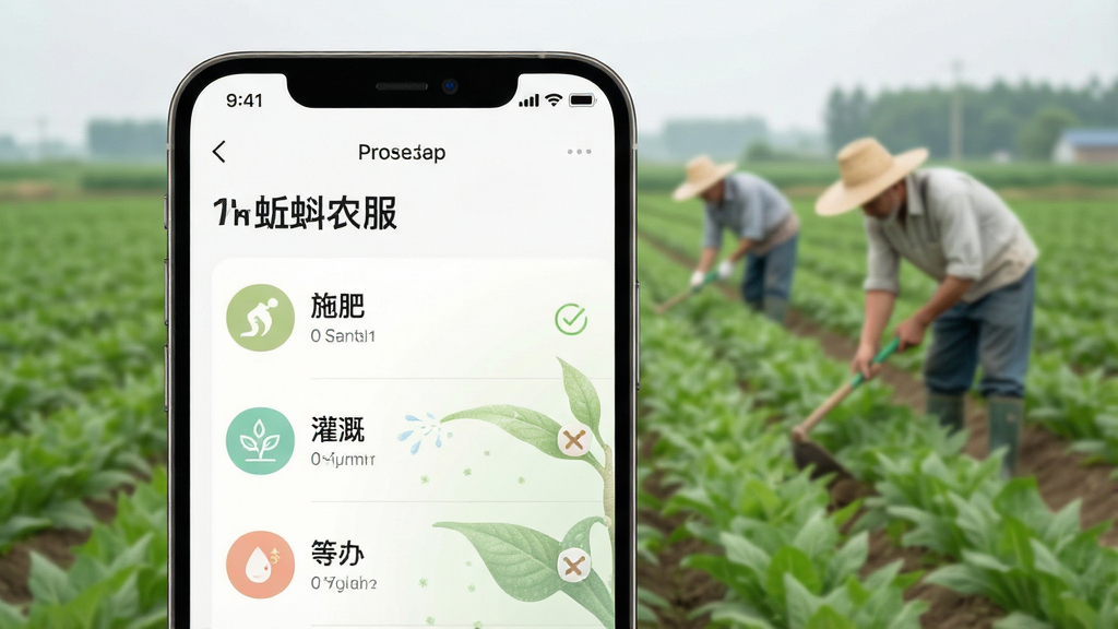 һ��չʾ�ֻ�����������ũ�ﳡ���ںϵ�ͼƬ���������ֻ���Ļ��ʾ�š����ũ������ũ�������б����С�ʩ�ʡ�������ȡ��ȴ�������ֻ�������һƬ�����͵�ũ�Զ����ũ����������������Ϊ�ֻ���дռ�ݻ������壬�����黯�����Ϊ�ִ���Լ�硣ϸ��������ͼ��Ҫ������ɫ����͡������������ɾ����޶���Ԫ�ء�