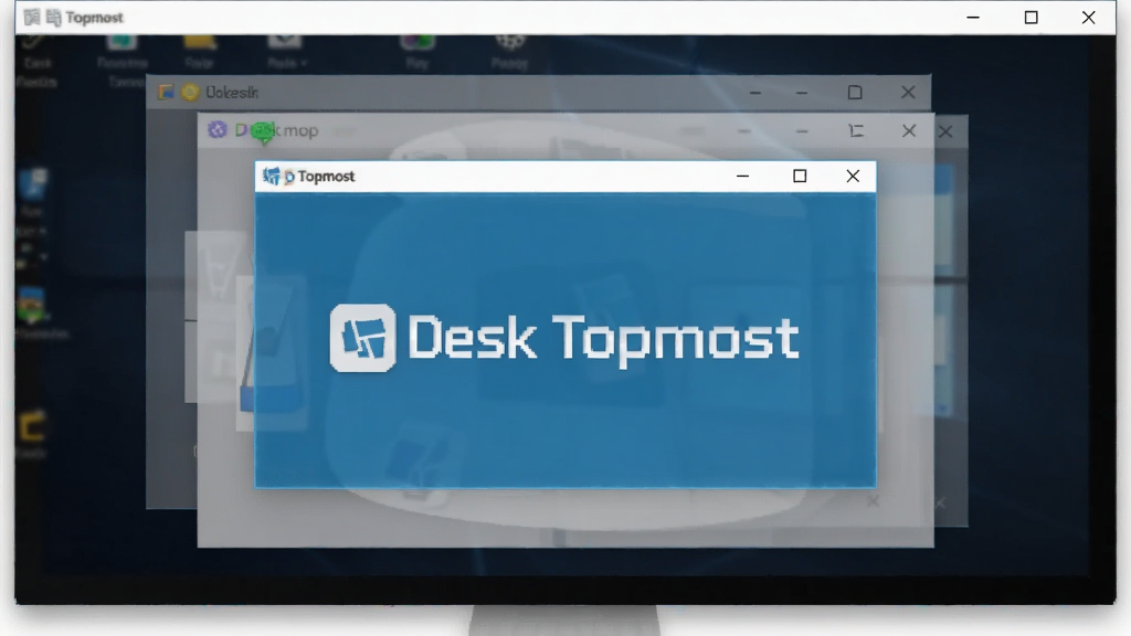Desk Topmost����������һ�����ڱ��ö���ʾ��ͼ������չʾ������Ļ�϶�����ڲ��������һ�����ڴ��С�Desk Topmost����ʶ����������ʾ����㣬�������ڰ�͸����ʾ�ں󷽣������Ƽ��У����������ɾ�