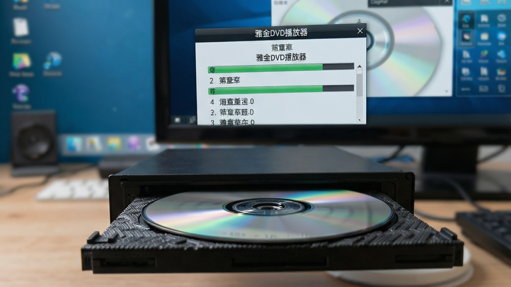 һ��DVD���̲�����Թ�������д��ͷ����Ļ�С��Ž�DVD����������������ʶ���������������ʾ�½��б���������ģ�������滷���������Թ�������ĻΪ���ģ��Ű���գ����Ϊ�Ƽ���Ʒ��д��Ӱ��ϸ�ڰ��������������������̱��淴�⡢��ĻUI���������ʸ��塢�ɾ����޶���Ԫ��