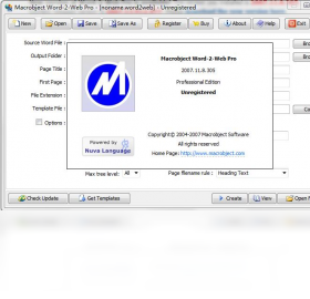 Macrobject Word-2-Web Converter 操作界面 安卓版