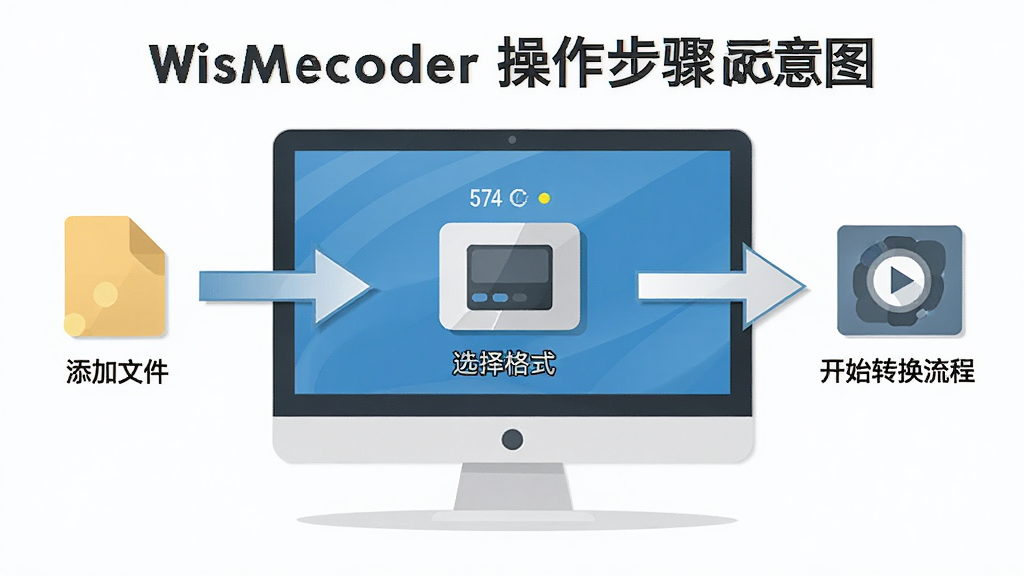 WisMencoder ��������ʾ��ͼ������չʾ�������ļ���ѡ���ʽ�ٵ���ʼת�������̣�����Ϊ������Ļ���ͷ��������������������ƽ����ϸ�ڸɾ�����������