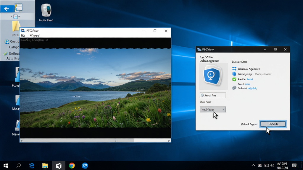 һ��չʾJPEGView��Windows�������������еĳ���ͼ�������ǵ������棬����ΪJPEGView���ڴ���һ�Ÿ���ͼƬ���Ա���ϵͳ����Ĭ��Ӧ�õĶԻ��򣬷��Ϊʵ�ý̳̽�ͼ�磬ϸ�ڰ������ָ��ָ����ΪĬ�ϰ�ť��������ͼ����ļ���Դ��������������������������ɾ����޶���Ԫ��