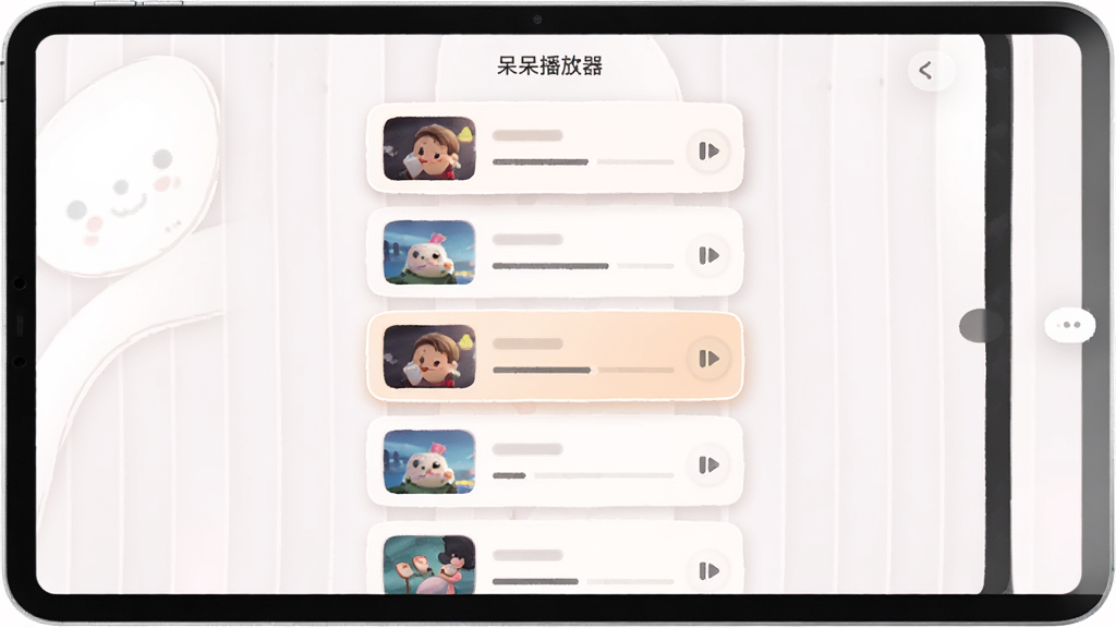 画面中央为一台平板电脑,屏幕中显示