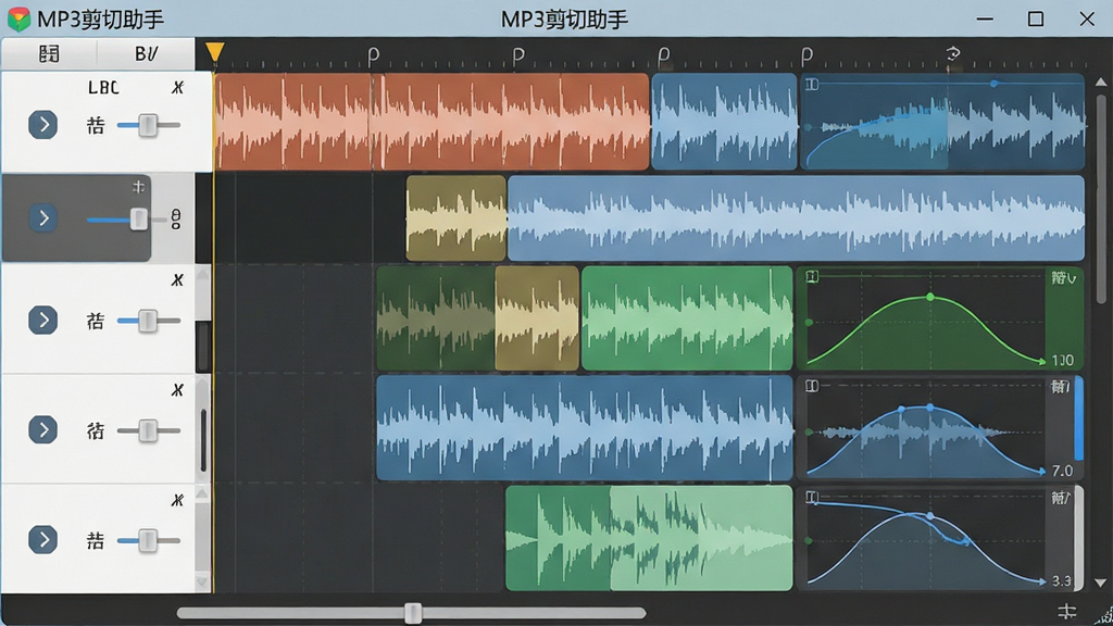 һ��չʾMP3����������Ƶ�ϲ����ܵ�ͼƬ������Ϊ���������еĶ������У�����Ϊ�������е���ƵƬ�Σ��Ű����룬���Ϊ��ƽ����ƣ�ϸ�ڰ����ϲ���ͷ���������顢���뵭�����ߣ�����ɾ������ʸ��壬ͼƬ������Ϊ��MP3�������֡�