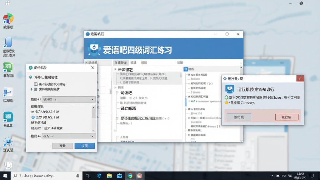 一张展示电脑端学习软件运行设置的图片,画面中
