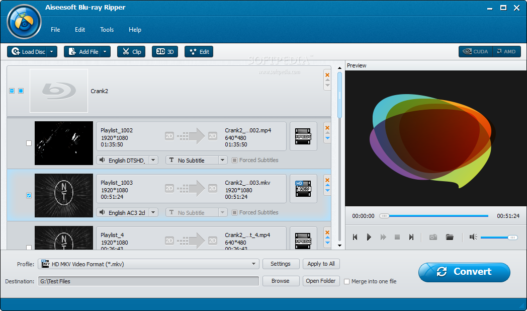 AIseesoft Blu-ray Ripper蓝光转换器 蓝光电影输出参数设置界面