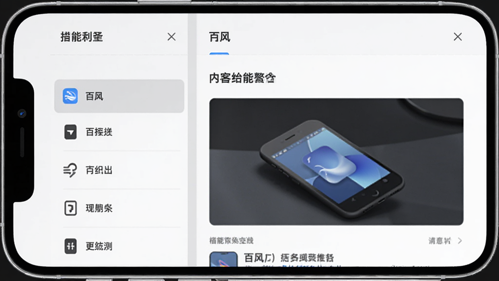 手机屏幕中展示