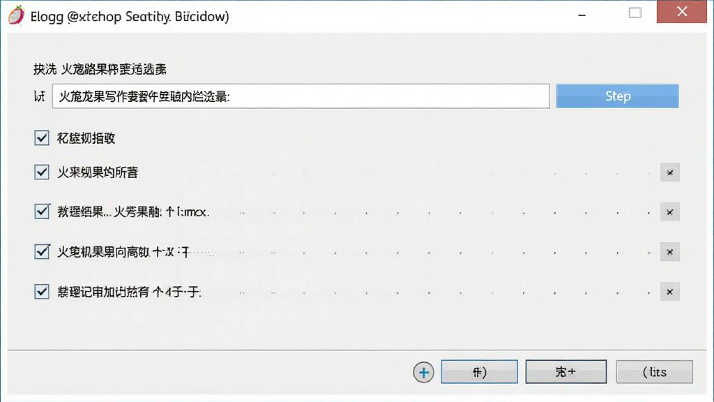 一张展示火龙果写作安装向导界面的图片,画面中显示安装路径选择、组件勾选等选项,界面风格为Windows标准安装界面,布局为上下步骤式,画质干净,无多余元素