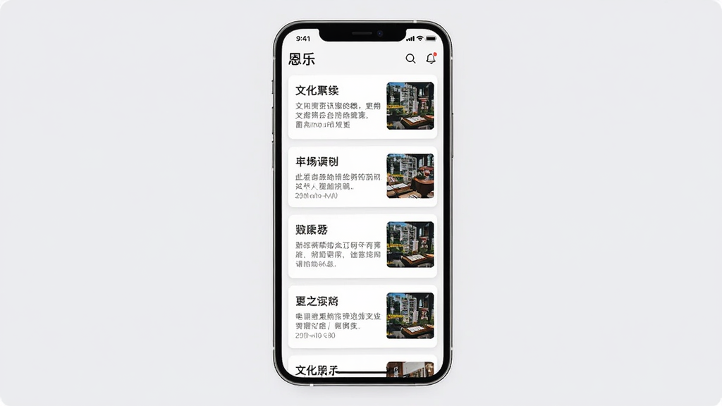 一个文化资讯聚合页面的UI设计展示,主体为手机屏幕中的