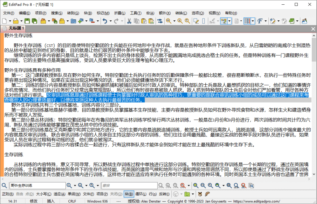 EditPad Pro文本编辑器多标签项目管理界面