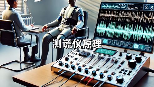 测谎仪专家在审讯室操作仪器