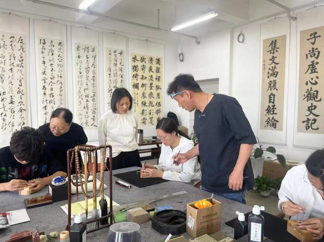 篆刻教师作品展示和教学课堂实拍