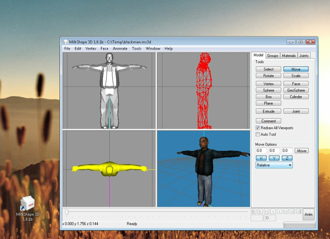 MilkShape 3D新手入门教程与下载指南 软件界面截图