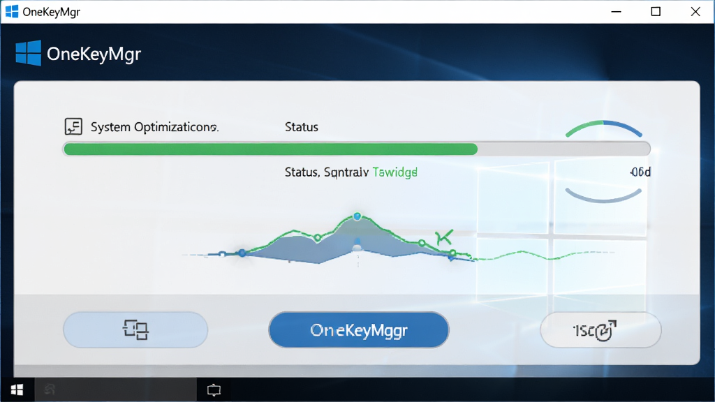 OneKeyMgr ������ Windows �����ϵ����н��棬����չʾ��������ִ��ϵͳ�Ż��������������н�������״̬��ʾ�����Ϊ�ִ���Լ�Ƽ��磬ϸ�ڰ�����ť��ͼ�������˵�������ʸ��壬����ɾ�����