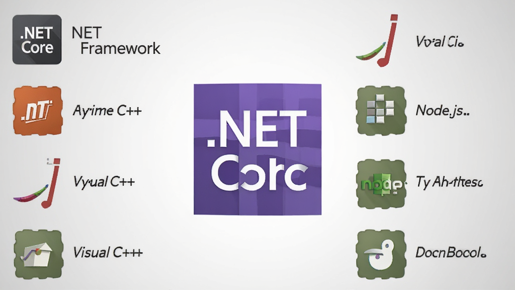 һ��չʾ Microsoft .NET Core �볣�����пⲢ�жԱȵļ����Ϣͼ��������������ɫ .NET Core ��־����Χ���� .NET Framework��Visual C++��Java��Node.js ��ͼ�꣬����Ϊǳ�ҽ��䣬�������룬�����ˬ��ϸ�����������ʸ��壬�ɾ����޶���Ԫ��