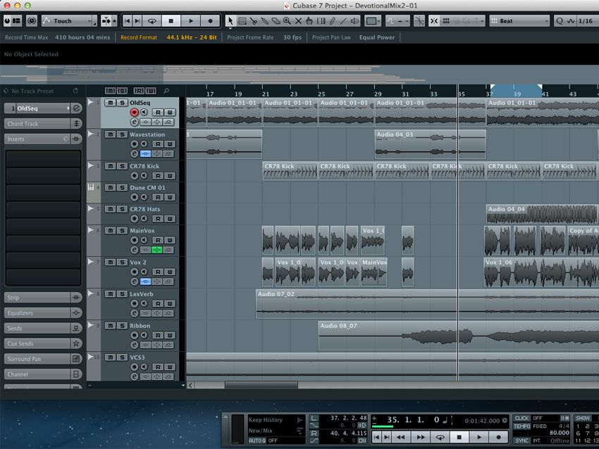 Cubase 7 音频工作站 操作界面 安卓版