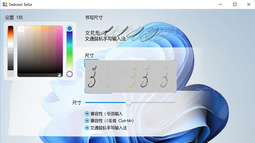 ��ͨ�����д���뷨��Windows 11ϵͳ�ϵ����ý����ͼ������Ϊ������ѡ��������壬����Ϊ�����б����Ű���������Ϊ�ִ���ƽ�磬ϸ�ڰ����ʼ���ɫѡ��������д���ߴ绬�顢������ѡ����ʸ��壬����ɾ����޶���Ԫ��