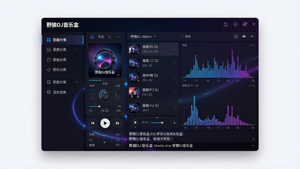 һ���ԡ�Ұ��DJ���ֺС�Ϊ�������������ȫ��Ԥ��ͼ����������չʾ���������ڣ����Ϊ�������ർ�������Ҳ�Ϊ���ڲ��ŵ�DJ�����б��붯̬Ƶ�׿��ӻ�Ч�����������ð��ڽ���������޺����Ϲ�Ч�����岼������չʾ���������Ĺ��������Ű�������򣬷���ִ��Ƽ���ʮ�㣬ϸ�ڰ�����������ť�����ſ��ư�ť���ʹ������򣬻��ʸ��壬����ɾ����޶���Ԫ��