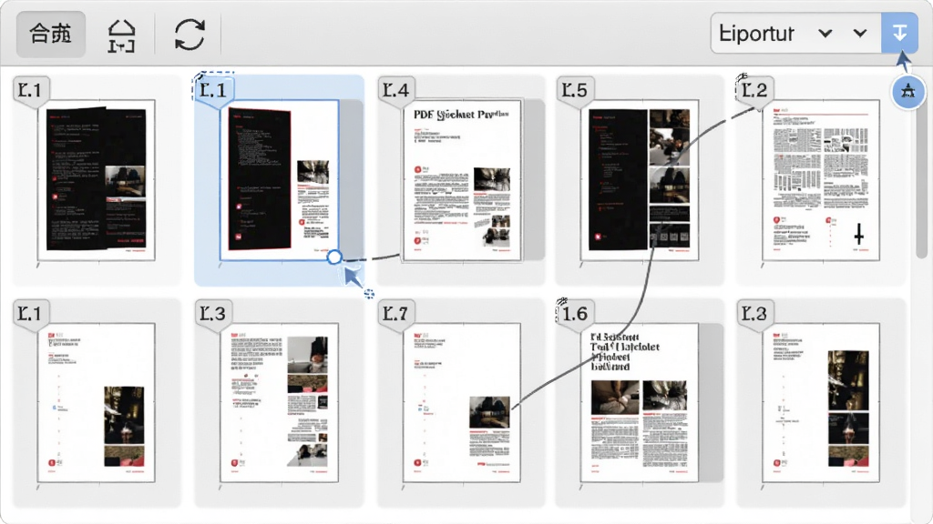 PDF�Ķ��༭��ҳ����������ͼ��������������ʽչʾPDF��ҳ����ͼ������ҳ�汻ѡ�в��϶����򣬶�����������ʾ�ϲ�����֡���ת��ť�����Ϊ����������ʾ��ϸ�ڰ���ҳ���ǩ�͵�����ʽ�����˵��������������ɾ��޶���Ԫ��