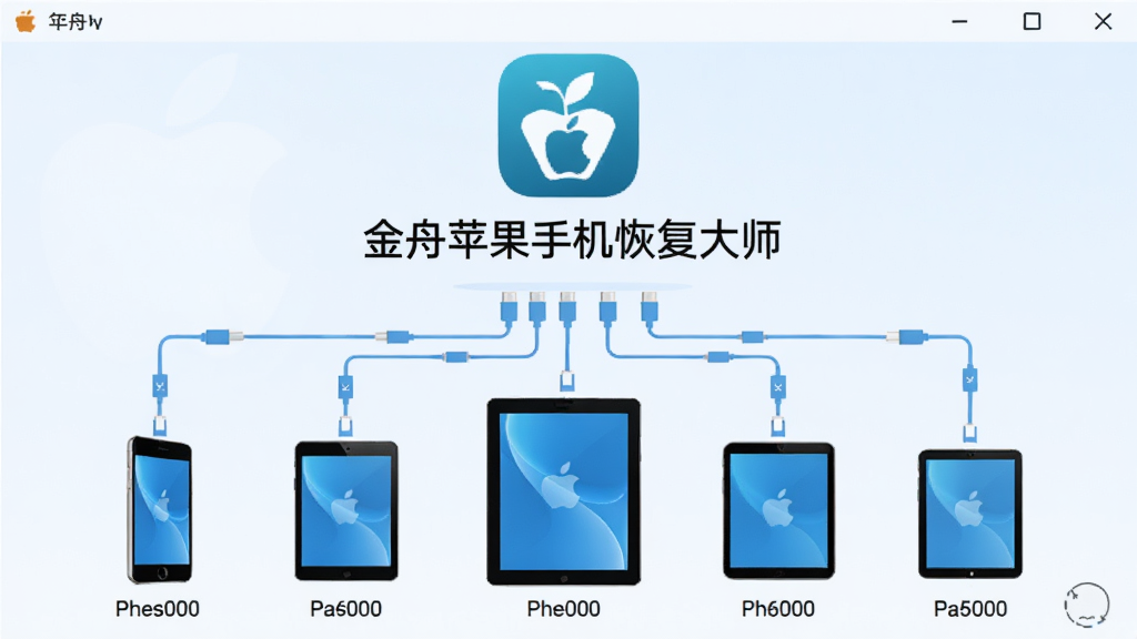 �����豸���ӽ���ʾ��ͼ������Ϊ����ƻ���ֻ��ָ���ʦ����ƻ���豸���ӣ����ֲ��þ������У��Ϸ���ʾ����logo���·�����iPhone��iPadͼ�꣬���Ϊ�Ƽ���ǳ��ɫ����ϸ�ڰ�������������ͼ�ꡢ�豸�ͺ����֣���������������ɾ��޶���Ԫ�أ�ͼƬ������Ϊ������ƻ���ֻ��ָ���ʦ��