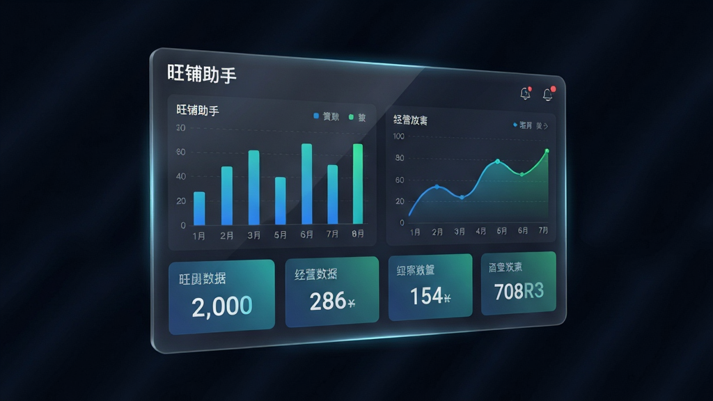 画面主体是一块悬浮的半透明数据面板,面板上显示