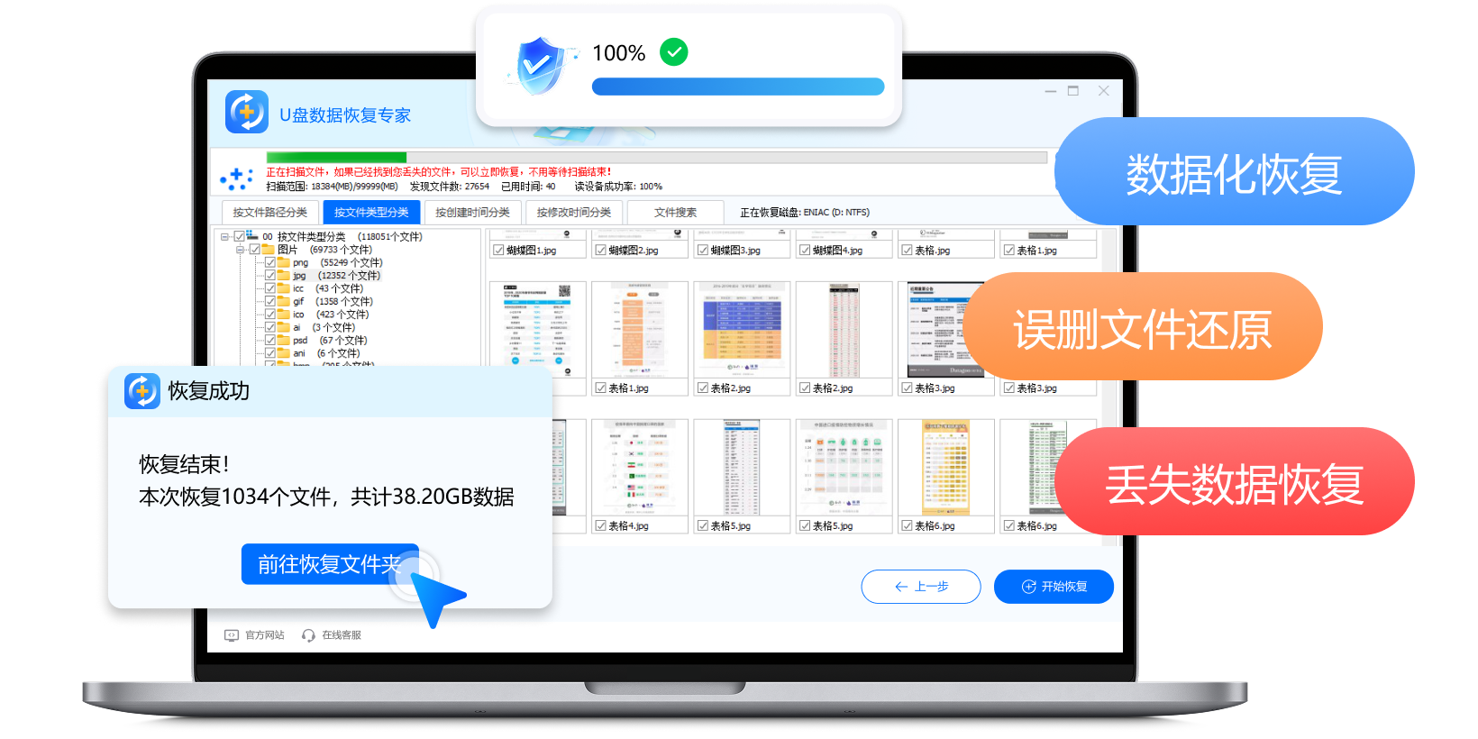 数据恢复专家 操作步骤 界面截图