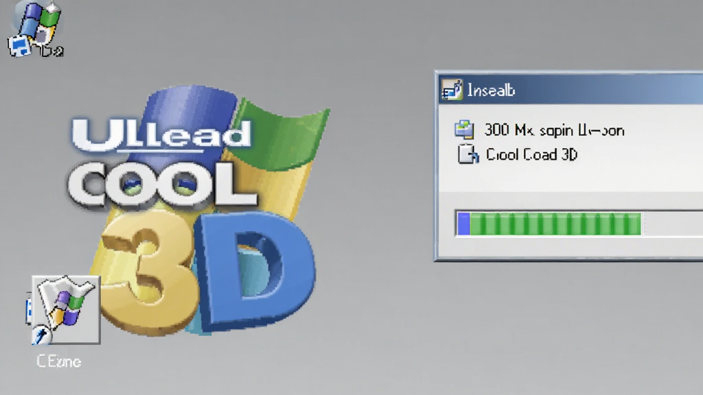 һ��չʾWindows����������Ulead COOL 3D��ݷ�ʽͼ�����д��ͼ��Ϊ���������������ʽ�������Ǹɾ������棬�Ա���һ�����ڰ�װ�Ľ��������ڣ����Ϊ���Բ�����ͼ�������������޶���Ԫ��