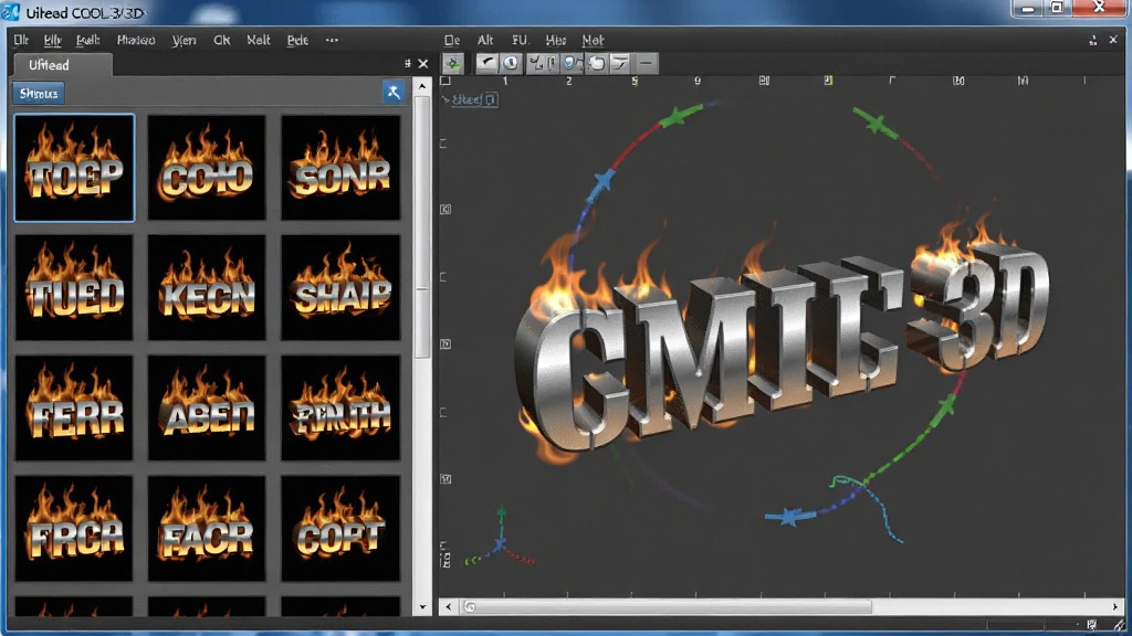 Ulead COOL 3D����������д��չʾ�����Ч������������Ŷ�������ʸС�����Ч������ά��������ͼ���Ҳ�༭����һ��������ת���������֣�������Ϊ����������ͼ���������������ֹ������޶���Ԫ��