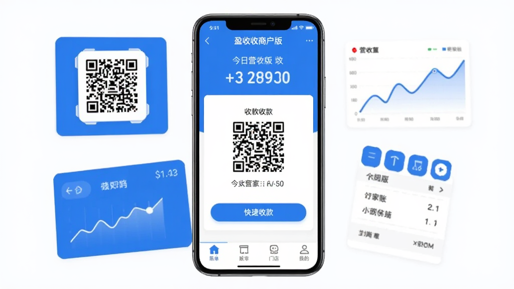 画面中央是一部智能手机,屏幕上显示
