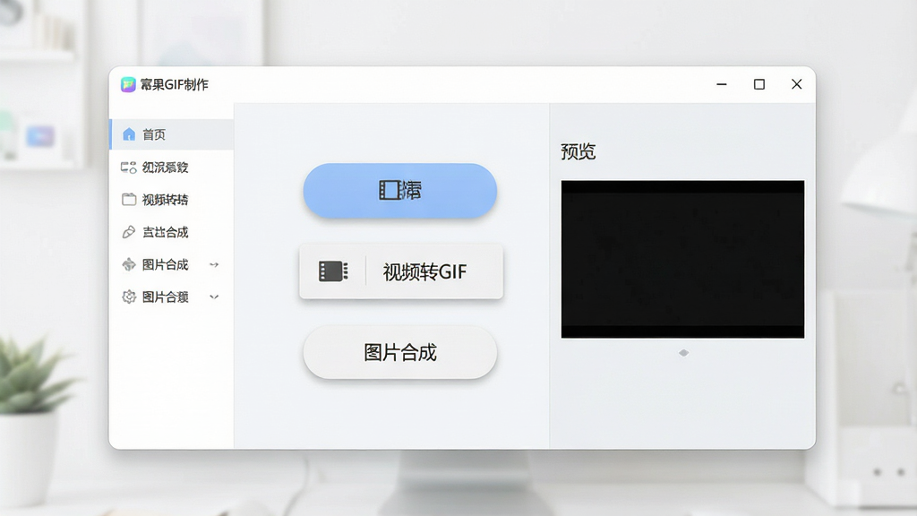 一张简洁明亮的电脑软件界面展示图,画面中央是