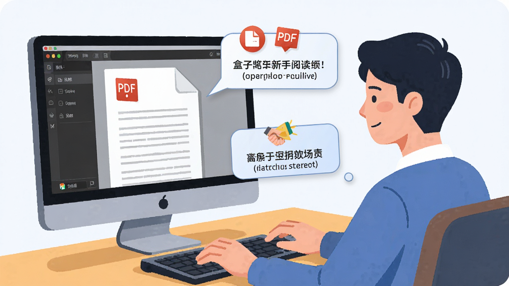 һ��չʾ����PDF�Ķ�������ʹ�ó�����ͼƬ������������һλ�û����ڵ���ǰʹ�ú���PDF�Ķ����鿴�ĵ�����Ļ�Ա�����ʾ������ʾ����Ҫ�㣬����Ϊ���ҽṹ�����Ϊ��ƽ�廭�磬ϸ�ڰ����������桢�û����ơ���ʾͼ�꣬���ʸ��壬�ɾ����޶���Ԫ��