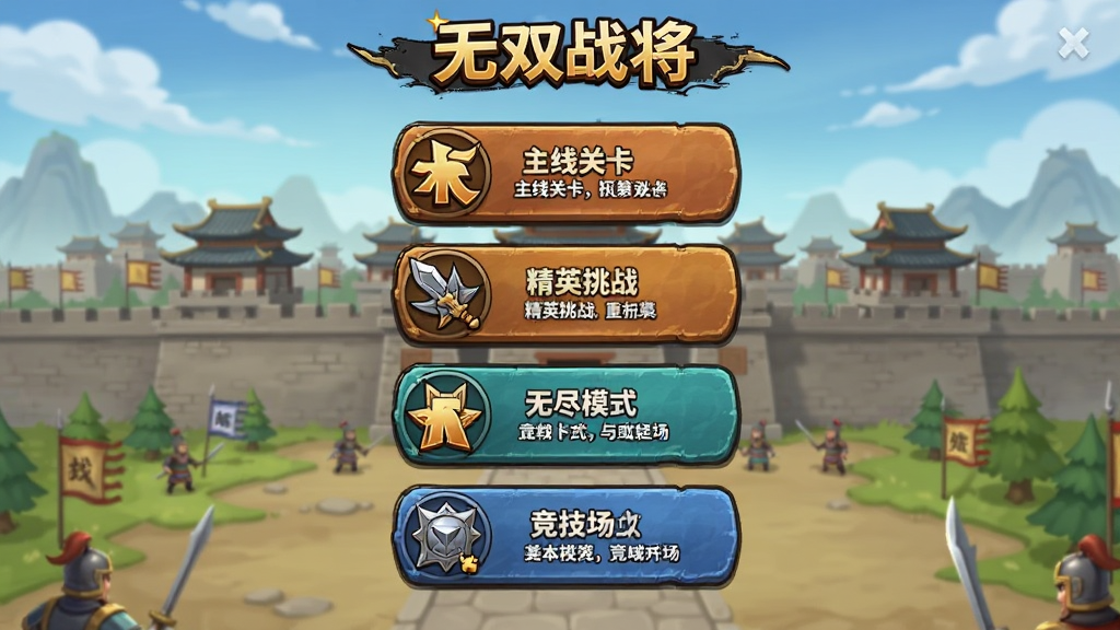 游戏模式选择界面截图,画面展示